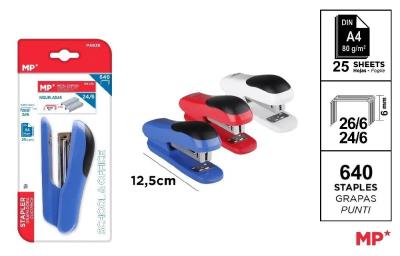 Zszywacz biurowy 24/6 + zszywki MIX. Wydawca: MP Main Paper. SmakLiter.pl Opakowanie Zszywacz biurowy 24/6 + zszywki MIX