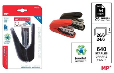 Zszywacz duży 60% mniej wysiłku 24/6 MIX. Wydawca: MP Main Paper. SmakLiter.pl Opakowanie Zszywacz duży 60% mniej wysiłku 24/6 MIX