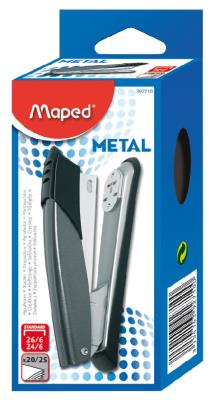 Zszywacz metalowy Start szary Maped do 25 kartek. Wydawca: Maped. SmakLiter.pl Opakowanie Zszywacz metalowy Start szary Maped do 25 kartek
