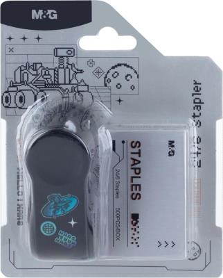 Opakowanie Zszywacz mini Hello Mars + zszywki 24/6 20K M&G