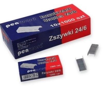 Zszywki (10x1000szt). Wydawca: PENWORD. SmakLiter.pl Opakowanie Zszywki (10x1000szt)