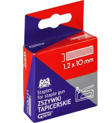 Zszywki do zszywacza tapicerskiego-takera 1,2x10 GRAND. Wydawca: KW TRADE. SmakLiter.pl Opakowanie Zszywki do zszywacza tapicerskiego-takera 1,2x10 GRAND