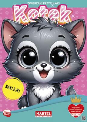 Zwierzaki przytulaki. Kotek z naklejkami. Autor: Katarzyna Salamon. SmakLiter.pl Okładka książki Zwierzaki przytulaki. Kotek z naklejkami