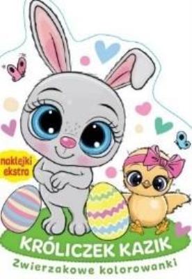 Zwierzakowe kolorowanki Króliczek Kazik. Autor:   Praca zbiorowa. SmakLiter.pl Okładka książki Zwierzakowe kolorowanki Króliczek Kazik