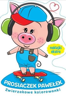 Zwierzakowe kolorowanki. Prosiaczek Pawełek. Autor:   Praca zbiorowa. SmakLiter.pl Okładka książki Zwierzakowe kolorowanki. Prosiaczek Pawełek