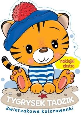 Zwierzakowe kolorowanki. Tygrysek Tadzik. Autor:   Praca zbiorowa. SmakLiter.pl Okładka książki Zwierzakowe kolorowanki. Tygrysek Tadzik
