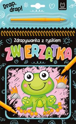 Zwierzątka. Zdrapywanka z rysikiem. Autor: Podgórska Anna. SmakLiter.pl Okładka książki Zwierzątka. Zdrapywanka z rysikiem