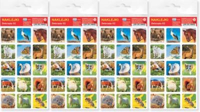 Opakowanie Zwierzęta 02 Naklejki 4 sztuki