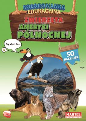 Okładka książki Zwierzęta Ameryki Północnej z naklejkami
