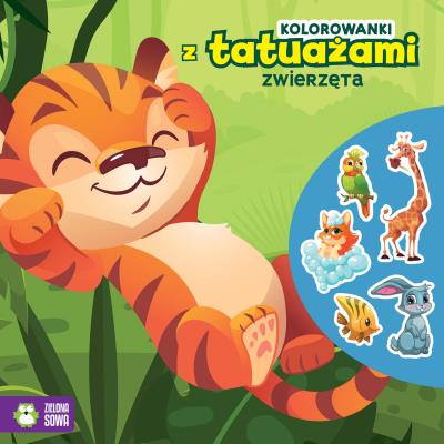 Okładka książki Zwierzęta. Kolorowanki z tatuażami