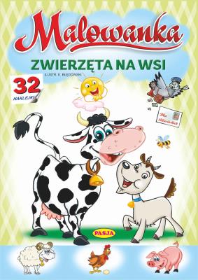 Zwierzęta na wsi. Malowanka. Autor: Kruszewski Włodzimierz, Ernest Błędowski. SmakLiter.pl Okładka książki Zwierzęta na wsi. Malowanka