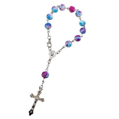 Opakowanie 10-tka Różańca Niebiesko - Różowa