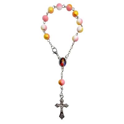 Opakowanie 10-tka różańca rożowa