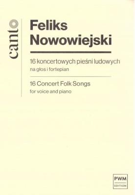 Okładka książki 16 koncertowych pieśni ludowych