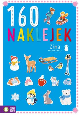 Okładka książki 160 naklejek. Zima