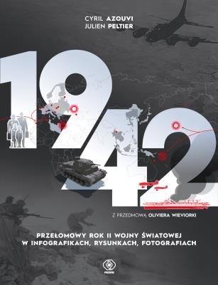 Okładka książki 1942. Przełomowy rok II wojny światowej w infografikach, rysunkach, fotografiach