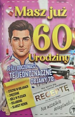 Opakowanie 265 Karnet JCX na 60-te urodziny damskie z...
