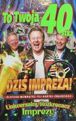 Opakowanie 278 Karnet JCX na 40 urodziny dla mężczyzny z...