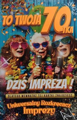 Opakowanie 285 Karnet JCX na 70 urodziny dla kobiety z grą...