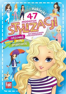 Okładka książki 47 modnych stylizacji. szkicownik małej projektant
