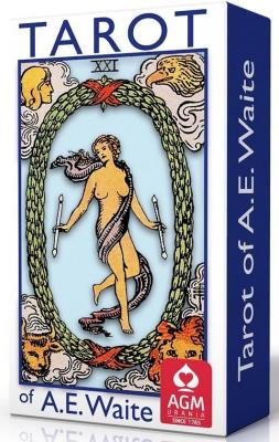 A.E. Waite Tarot Mini Blue Edition GB. Wydawca: Cartamundi. SmakLiter.pl Opakowanie A.E. Waite Tarot Mini Blue Edition GB