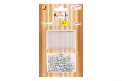 Opakowanie Agrafki srebrne 22mm 50szt
