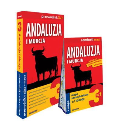 Andaluzja i Murcja 3w1: przewodnik + atlas + mapa. Autor: Jabłoński Piotr, Marchlik Anna. SmakLiter.pl Okładka książki Andaluzja i Murcja 3w1: przewodnik + atlas + mapa