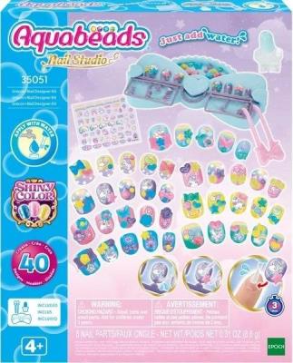 Aquabeads Jednorożce Studio Paznokci. Wydawca: Epoch. SmakLiter.pl Opakowanie Aquabeads Jednorożce Studio Paznokci