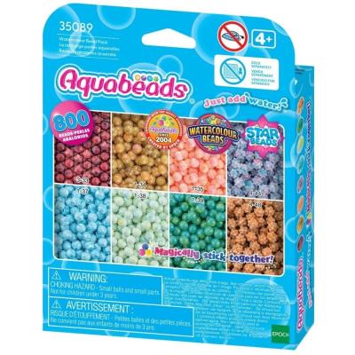 Aquabeads Zestaw uzupełniający akwarelowe koraliki. Wydawca: Epoch. SmakLiter.pl Opakowanie Aquabeads Zestaw uzupełniający akwarelowe koraliki