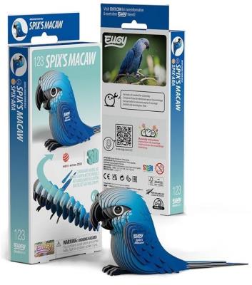 Opakowanie Ara Modra Papuga. Eko Układanka 3D