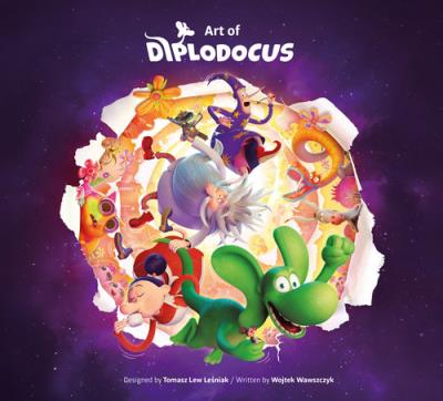 Art of Diplodocus. Autor: Wojtek Wawszczyk, Tomasz Leśniak. SmakLiter.pl Okładka książki Art of Diplodocus