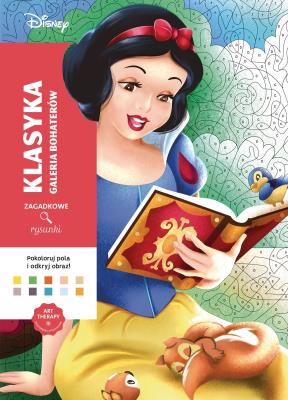 Okładka książki Art therapy. Kolorowanka antystresowa. Disney. Klasyka. Galeria bohaterów. Zagadkowe rysunki