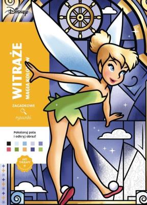 Okładka książki Art therapy. Kolorowanka antystresowa. Disney. Witraże. Magia kolorów. Zagadkowe rysunki