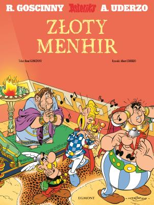 Asteriks. Złoty Menhir. Autor: René Goscinny, Albert Uderzo. SmakLiter.pl Okładka książki Asteriks. Złoty Menhir