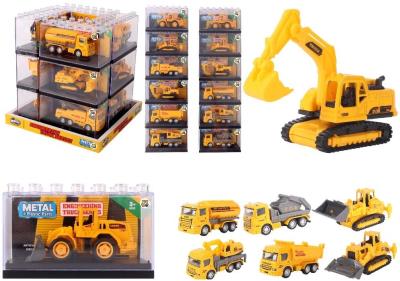 Opakowanie Autko w klocku 1:64 budowlane MIX