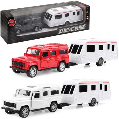 Opakowanie Auto metalowe z przyczepą MIX