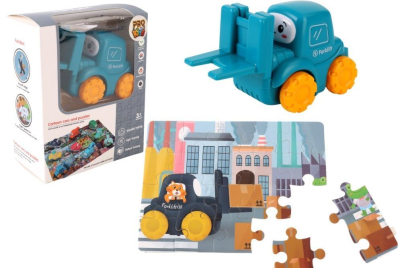 Opakowanie Auto puzzle przygoda drogowa widlak