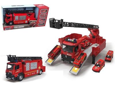 Opakowanie Auto straży pożarnej z rozkładaną naczepą