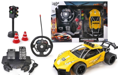 Opakowanie Auto zdalnie sterowane z kierownicą i pedałami