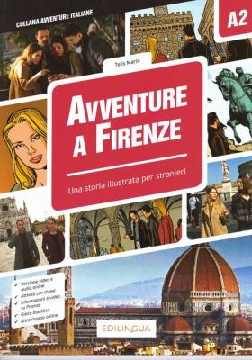 Avventure A Firenze A2. Autor: Marin Telis. SmakLiter.pl Okładka książki Avventure A Firenze A2