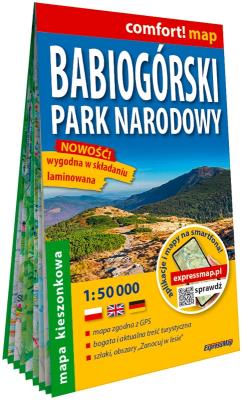 Okładka książki Babiogórski Park Narodowy kieszonkowa laminowana mapa turystyczna 1:50 000