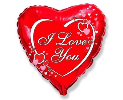 Opakowanie Balon Flexmetal foliowy I love you - red 46cm