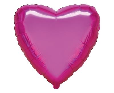 Opakowanie Balon Flexmetal foliowy Serce ciemnoróżowe 45cm