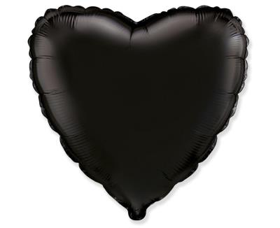 Opakowanie Balon foliowy 46cm Serce czarne