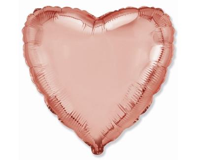 Opakowanie Balon foliowy 46cm Serce różowo-złote