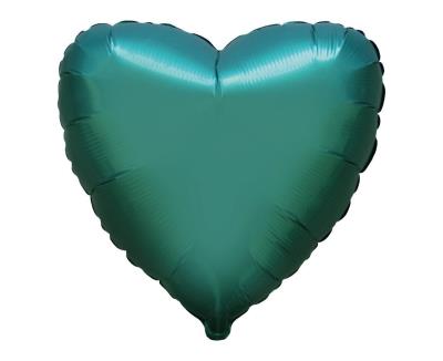 Opakowanie Balon foliowy 46cm Serce satynowe zielone