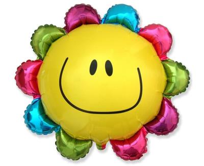 Opakowanie Balon foliowy 61cm Kwiatek tęczowy