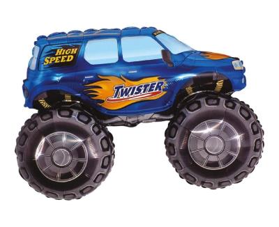 Opakowanie Balon foliowy 61cm Samochód Twister niebieski