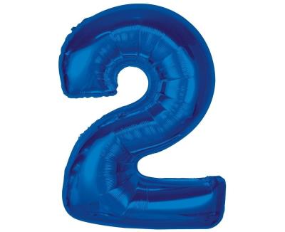 Opakowanie Balon foliowy B&C Cyfra 2 niebieska 92cm