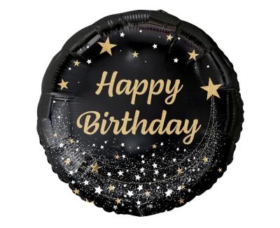 Opakowanie Balon foliowy B&C Happy Birthday czarny 45cm